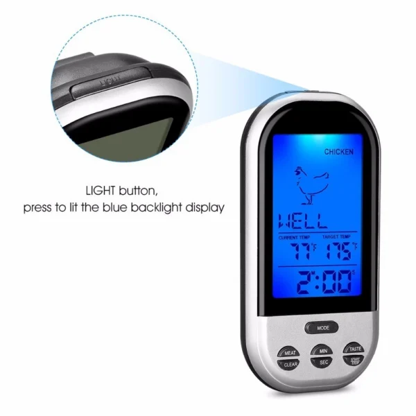 Termometru digital cu sonda, citire instantanee, wireless, ecran lcd - imagine 22