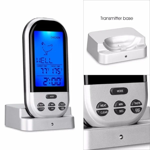 Termometru digital cu sonda, citire instantanee, wireless, ecran lcd - imagine 18