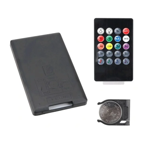 Lumina led rgb interior auto, senzor sunet, 4 benzi autoadezive, 12 v, telecomanda ir - imagine 8