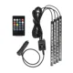 Lumina led rgb interior auto, senzor sunet, 4 benzi autoadezive, 12 v, telecomanda ir - imagine 2