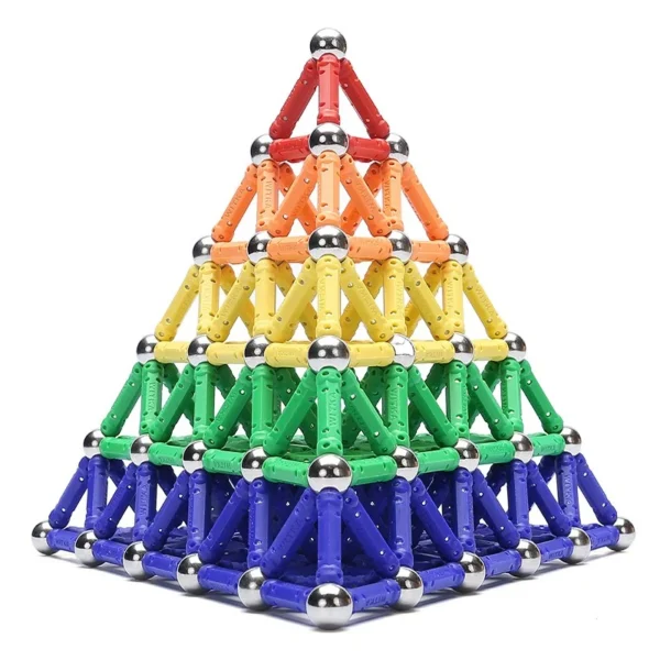 Set constructie magnetic 3d, 350 piese, multicolor, educativ, interactiv, varsta 6+, procart - imagine 2