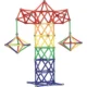 Set constructie magnetic 3d, 138 piese, joc educativ varsta 6+, procart - imagine 12