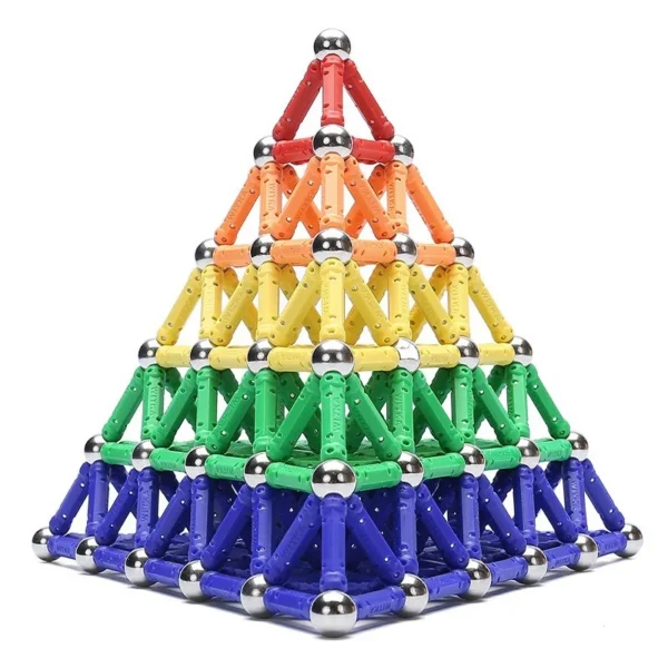 Set constructie magnetic 3d, 138 piese, joc educativ varsta 6+, procart - imagine 3