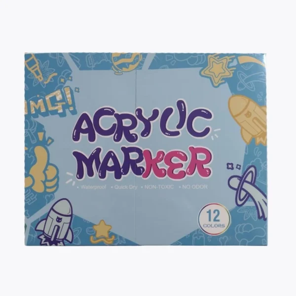 Set 12 markere acrilice permanente ptr orice suprafata, 2-3 mm,12 culori - imagine 30