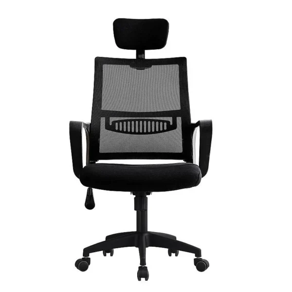 Scaun ergonomic de birou, reglabil in inaltime 108-118 cm, tetiera integrata, mesh si burete - imagine 1