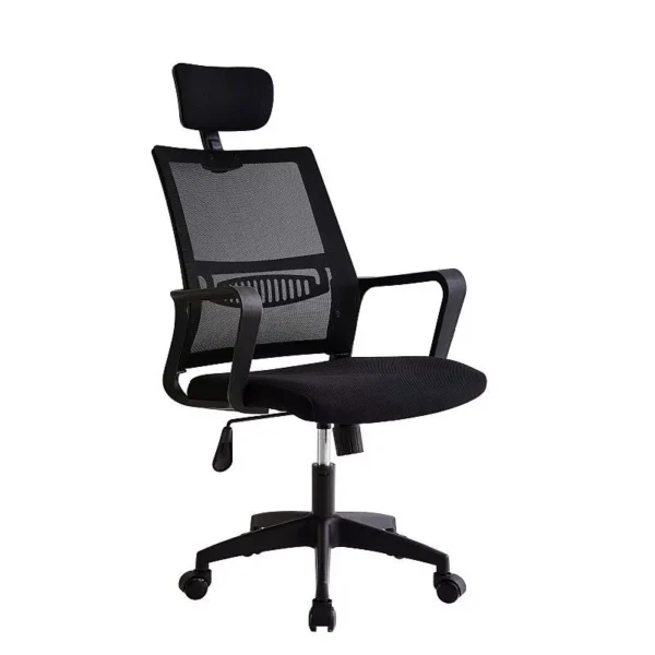 Scaun ergonomic de birou, reglabil in inaltime 108-118 cm, tetiera integrata, mesh si burete - imagine 5