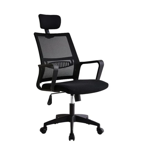 Scaun ergonomic de birou, reglabil in inaltime 108-118 cm, tetiera integrata, mesh si burete - imagine 2