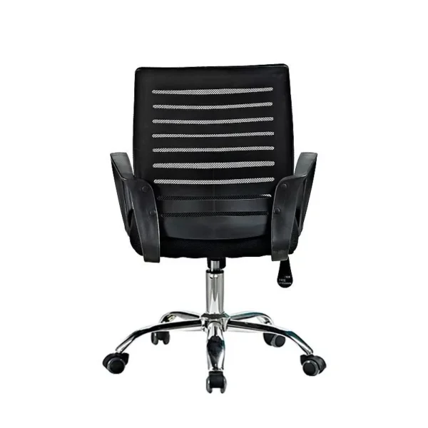 Scaun ergonomic de birou, baza otel cromat, inaltime reglabila 87-97 cm, rotativ, manere - imagine 8