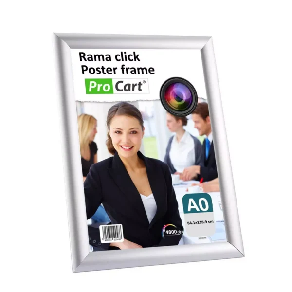 Rama click aluminiu, expunere afise si postere in format a0, colturi drepte, fixare orizontala sau verticala pe perete - imagine 14