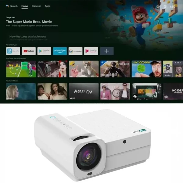 Video proiector 4k wifi home theater, google play, hdmi, usb, 7000 lm, av, micro sd, telecomanda - imagine 22