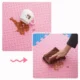 Covor puzzle xl, 60x60 cm, grosime 2 cm, spuma eva, 2 piese culoare roz - imagine 14