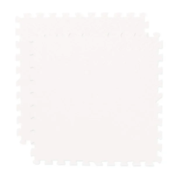 Covor puzzle xl, 60x60 cm, grosime 2 cm, spuma eva, 2 piese culoare alb - imagine 2