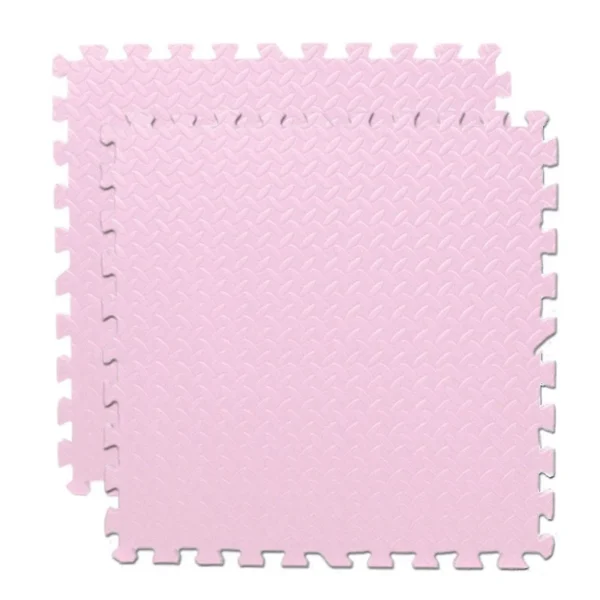 Covor puzzle xl, 60x60 cm, grosime 2 cm, spuma eva, 2 piese culoare roz - imagine 16