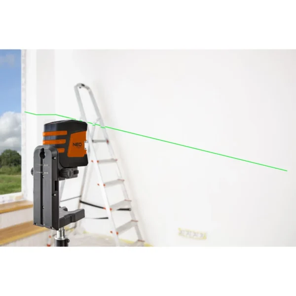 Nivela laser, verde, linie incrucisata, suport magnetic, 20 m, NEO - imagine 3