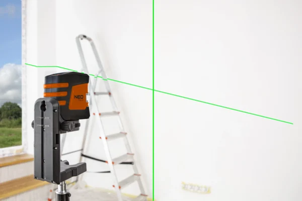 Nivela laser, verde, linie incrucisata, suport magnetic, 20 m, NEO - imagine 8