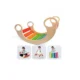Balansoar rocker din lemn, placa de echilibru, montessori, multicolor - imagine 5