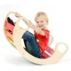 Balansoar rocker din lemn, placa de echilibru, montessori, multicolor - imagine 2