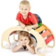 Balansoar rocker din lemn, placa de echilibru, montessori, multicolor - imagine 3