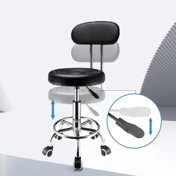 Set 2 scaune ergonomice fara manere, inaltime reglabila, baza cromata, polipropilena - imagine 32