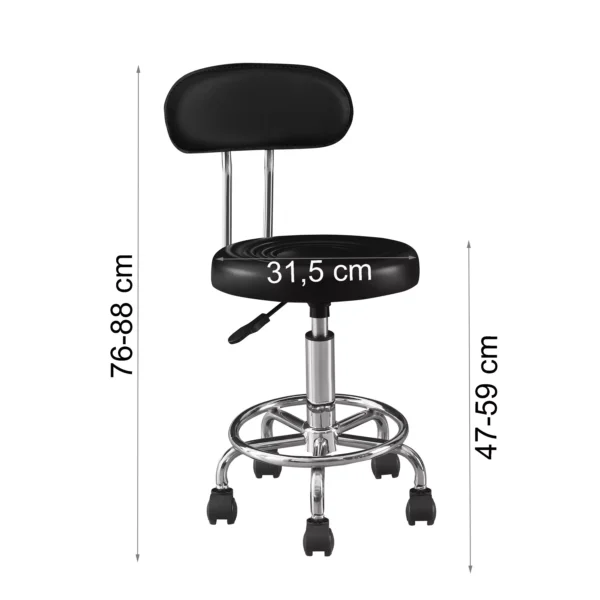 Set 2 scaune ergonomice fara manere, inaltime reglabila, baza cromata, polipropilena - imagine 36