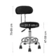 Set 2 scaune ergonomice fara manere, inaltime reglabila, baza cromata, polipropilena - imagine 14