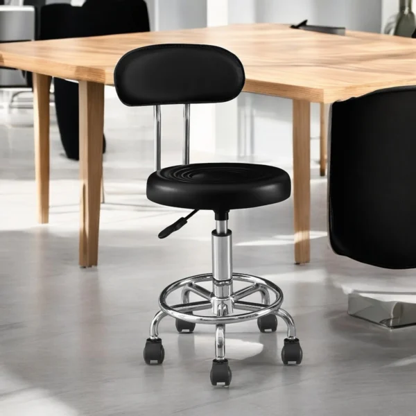 Set 2 scaune ergonomice fara manere, inaltime reglabila, baza cromata, polipropilena - imagine 15