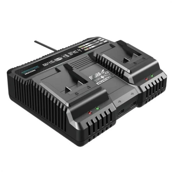 Set compresor cu 2 acumulatori 18v si incarcator dublu (6 L) DEDRA - SAS+ALL - imagine 2