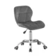 Scaun tapitat de birou, stil scandinav, baza cromata, inaltime reglabila, catifea, gri - imagine 9