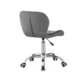 Scaun tapitat de birou, stil scandinav, baza cromata, inaltime reglabila, catifea, gri - imagine 12