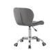 Scaun tapitat de birou, stil scandinav, baza cromata, inaltime reglabila, catifea, gri - imagine 5