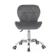 Scaun tapitat de birou, stil scandinav, baza cromata, inaltime reglabila, catifea, gri - imagine 14