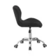 Scaun de birou in stil scandinav, inaltime 72-84 cm, roti mobile cauciucate, baza otel cromat, velur, negru - imagine 7