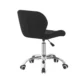 Scaun de birou in stil scandinav, inaltime 72-84 cm, roti mobile cauciucate, baza otel cromat, velur, negru - imagine 13