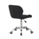 Scaun de birou in stil scandinav, inaltime 72-84 cm, roti mobile cauciucate, baza otel cromat, velur, negru - imagine 6