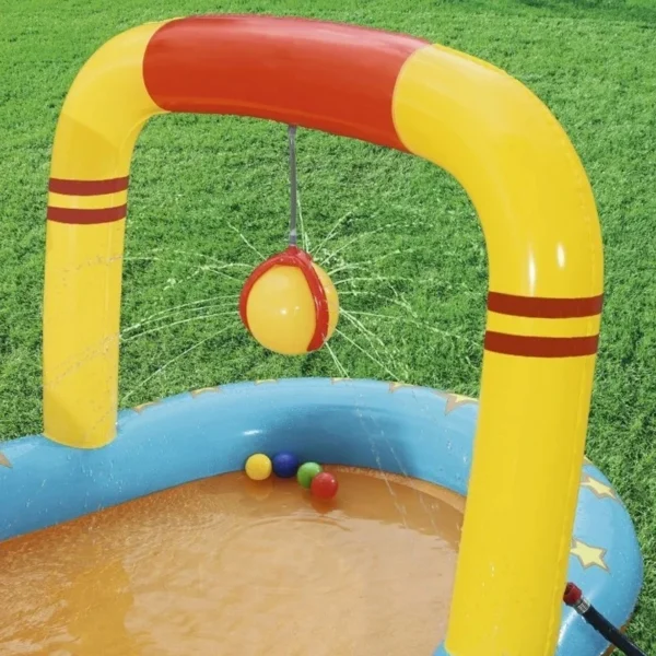 Centru de joaca acvatic pentru copii, multiple jocuri, piscina, tobogan, 435x213x117 cm - imagine 6
