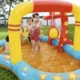 Centru de joaca acvatic pentru copii, multiple jocuri, piscina, tobogan, 435x213x117 cm - imagine 7