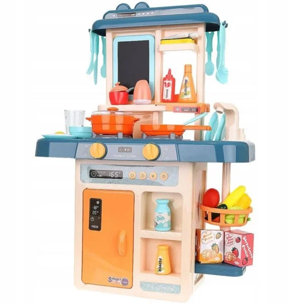 Bucatarie copii, efecte sonore, abur, lumini, 42 accesorii, circuit apa cu robinet, 63x45x22 cm - imagine 4