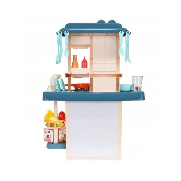 Bucatarie copii, efecte sonore, abur, lumini, 42 accesorii, circuit apa cu robinet, 63x45x22 cm - imagine 24