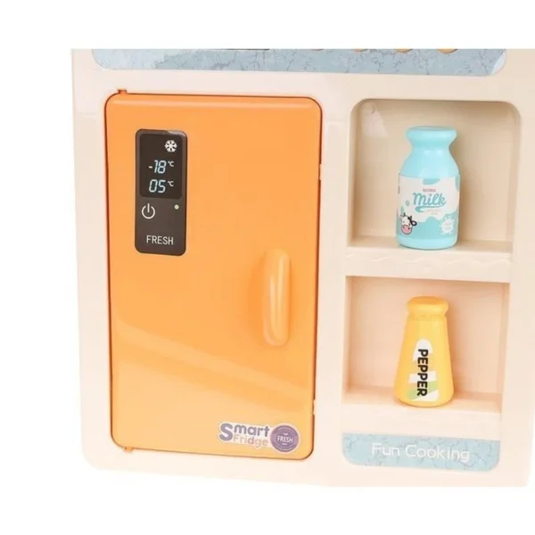 Bucatarie copii, efecte sonore, abur, lumini, 42 accesorii, circuit apa cu robinet, 63x45x22 cm - imagine 17