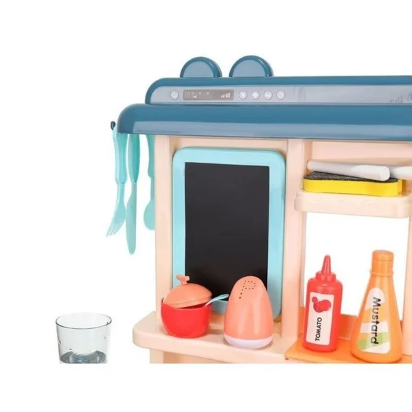 Bucatarie copii, efecte sonore, abur, lumini, 42 accesorii, circuit apa cu robinet, 63x45x22 cm - imagine 13