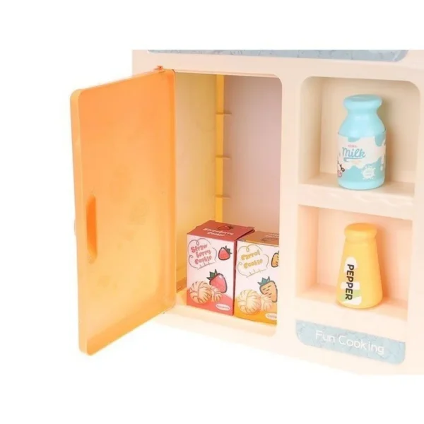 Bucatarie copii, efecte sonore, abur, lumini, 42 accesorii, circuit apa cu robinet, 63x45x22 cm - imagine 18