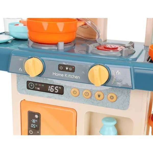 Bucatarie copii, efecte sonore, abur, lumini, 42 accesorii, circuit apa cu robinet, 63x45x22 cm - imagine 15