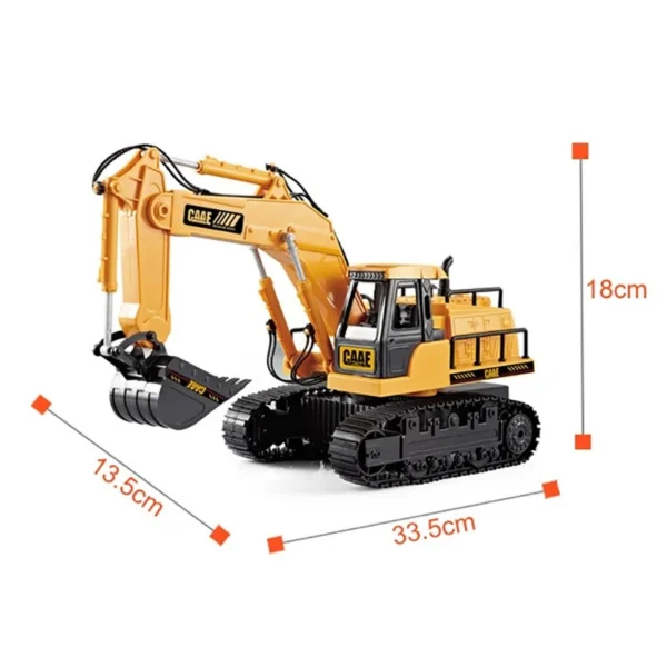 Excavator cu telecomanda 7 canale, reincarcabil usb, 18x13.5x33.5 cm, rotire 360 grade - imagine 11