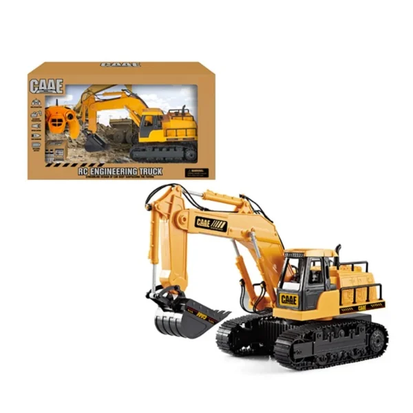 Excavator cu telecomanda 7 canale, reincarcabil usb, 18x13.5x33.5 cm, rotire 360 grade - imagine 7