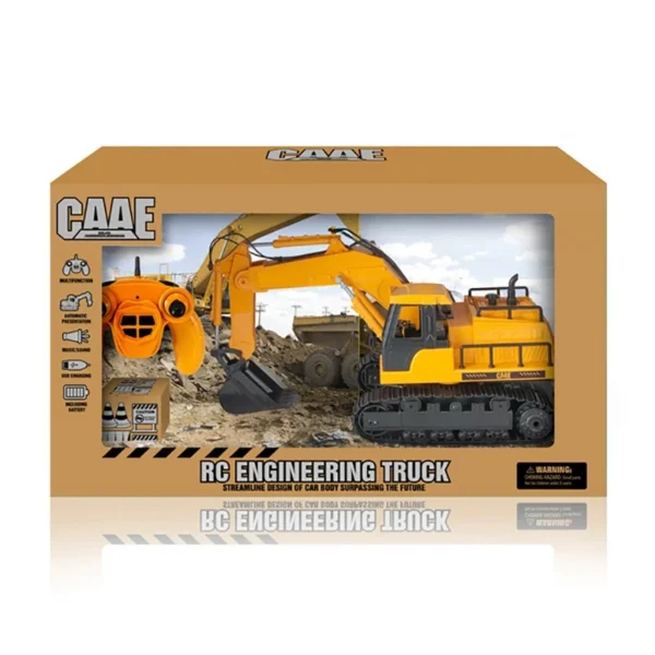 Excavator cu telecomanda 7 canale, reincarcabil usb, 18x13.5x33.5 cm, rotire 360 grade - imagine 10