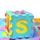 Covor spuma eva tip puzzle cu cifre si litere 3 mp, 36 piese, 29x29 cm, grosime 0.9 cm - imagine 15