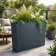 Set 2 jardiniere decorative, antracit, 58x18x49.8 cm, Urbi Case - imagine 9