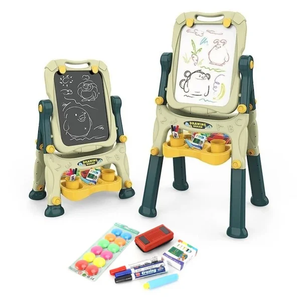 Tabla magnetica si de scris cu 2 fete, 40x50 cm, inaltime reglabila 83-110 cm, 30 accesorii incluse - imagine 19