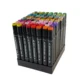 Set 80 markere cu varf dublu, culori diverse, geanta depozitare inclusa - imagine 14