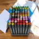 Set 80 markere cu varf dublu, culori diverse, geanta depozitare inclusa - imagine 18